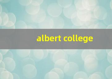 albert college